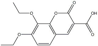 7,8-diethoxy-2-oxo-2H-chromene-3-carboxylic acid 结构式