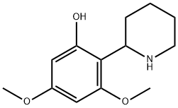 3,5-dimethoxy-2-(piperidin-2-yl)phenol 结构式