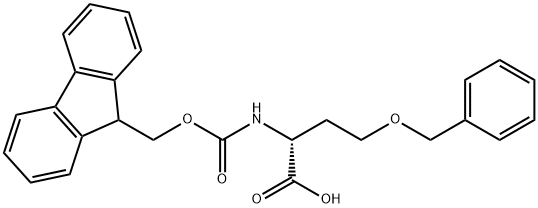 (2R)-4-(benzyloxy)-2-({[(9H-fluoren-9-yl)methoxy]carbonyl}amino)butanoic acid 结构式