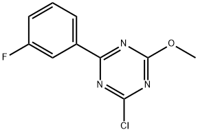 2-Chloro-4-(3-fluorophenyl)-6-methoxy-1,3,5-triazine 结构式