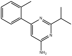 4-Amino-2-(iso-propyl)-6-(2-tolyl)pyrimidine 结构式