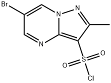 6-bromo-2-methylpyrazolo[1,5-a]pyrimidine-3-sulfonyl chloride 结构式