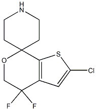 2-chloro-4,4-difluoro-4,5-dihydrospiro[5H-thieno[2,3-c]pyran-7,4'-piperidine] 结构式