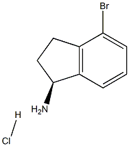 (S)-4-溴-2,3-二氢-1H-茚-1-胺盐酸盐 结构式