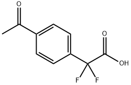 2-(4-乙酰基苯基)-2,2-二氟乙酸 结构式