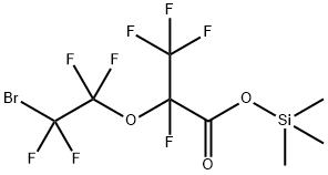 Trimethylsilyl 2-(2-bromotetrafluoroethoxy) tetrafluoropropionate 结构式