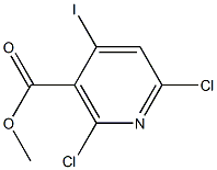 2,6-二氯-4-碘烟酸甲酯 结构式