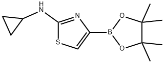 2-CYCLOPROPYLAMINOTHIAZOLE-4-BORONIC ACID PINACOL ESTER 结构式