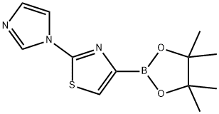 2-(1H-imidazol-1-yl)-4-(4,4,5,5-tetramethyl-1,3,2-dioxaborolan-2-yl)thiazole 结构式