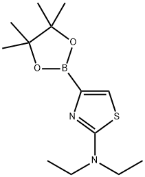 N,N-diethyl-4-(4,4,5,5-tetramethyl-1,3,2-dioxaborolan-2-yl)thiazol-2-amine 结构式