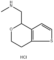 6,7-DIHYDRO-N-METHYL-4H-THIENO[3,2-C]PYRAN-4-METHANAMINE HYDROCHLORIDE 结构式