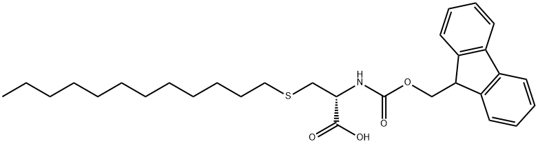 (R)-Fmoc-2-amino-3-dodecylsulfanyl-propionic acid 结构式