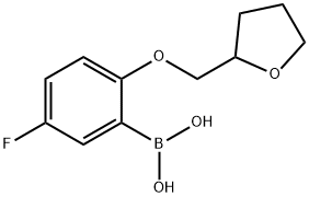 5-氟-2-(四氢呋喃-2-基甲氧基)苯基]硼酸 结构式