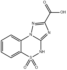 4H-苯并[E][1,2,4]三唑并[5,1-C][1,2,4]噻二嗪-2-羧酸5,5-二氧化物 结构式