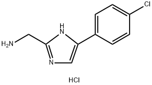 (5-(4-氯苯基)-1H-咪唑-2-基)甲胺二盐酸盐 结构式