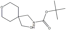 ((4-(羟甲基)四氢-2H-吡喃-4-基)甲基)氨基甲酸叔丁酯 结构式