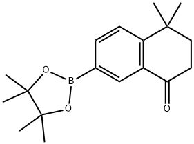 4,4-二甲基-7-(4,4,5,5-四甲基-1,3,2-二氧杂硼烷-2-基)-3,4-二氢萘-1(2H)-酮 结构式