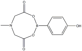 2-(4-羟基苯基)-6-甲基-1,3,6,2-二氧氮硼杂环辛烷-4,8-二酮 结构式