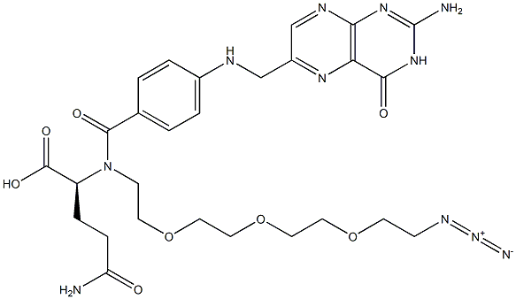 叶酸-三聚乙二醇-叠氮 结构式