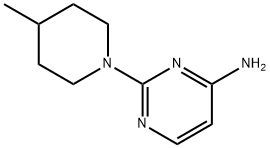 4-Amino-2-(4-methylpiperidino)pyrimidine 结构式