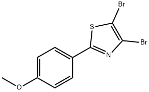 4,5-Dibromo-2-(4-methoxyphenyl)thiazole 结构式