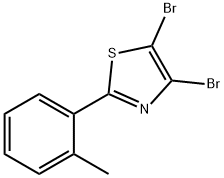 4,5-Dibromo-2-(2-tolyl)thiazole 结构式