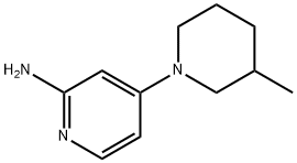 4-(3-METHYLPIPERIDIN-1-YL)PYRIDIN-2-AMINE 结构式