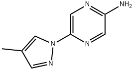 2-Amino-5-(4-methyl-1H-pyrazol-1-yl)pyrazine 结构式