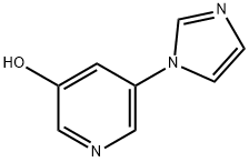 3-Hydroxy-5-(imidazol-1-yl)pyridine 结构式