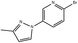 2-Bromo-5-(3-methyl-1H-pyrazol-1-yl)pyridine 结构式