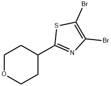 4,5-Dibromo-2-(4-tetrahydropyranyl)thiazole 结构式