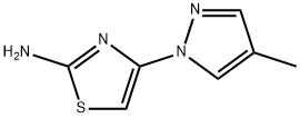 2-Amino-4-(4-methyl-1H-pyrazol-1-yl)thiazole 结构式