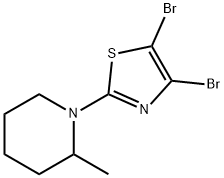 4,5-Dibromo-2-(2-methylpiperidino)thiazole 结构式