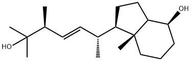 1R-(5-Hydroxy-1R,4S,5-trimethyl-hex-2-enyl)-7R-methyl-octahydro-inden-4S-ol 结构式
