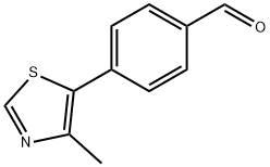 4-(4-甲基噻唑-5-基)苯甲醛 结构式