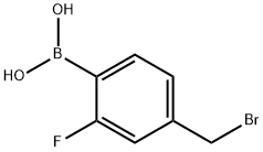 (4-(溴甲基)-2-氟苯基)硼酸 结构式