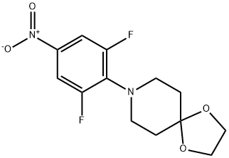 8-(2,6-DIFLUORO-4-NITROPHENYL)-1,4-DIOXA-8-AZASPIRO[4.5]DECANE 结构式