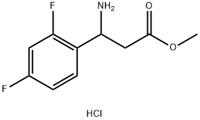 3-氨基-3-(2,4-二氟苯基)丙酸甲酯盐酸盐 结构式