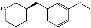Piperidine, 3-[(3-methoxyphenyl)methyl]-, (3R)- 结构式