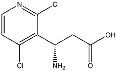 (S)-3-AMINO-3-(2,4-DICHLOROPYRIDIN-3-YL)PROPANOIC ACID 结构式