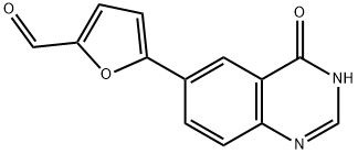 5-(4-羟基-6-喹唑啉基)呋喃-2-甲醛 结构式