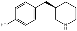 Phenol, 4-[(3R)-3-piperidinylmethyl]- 结构式