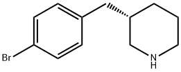 Piperidine, 3-[(4-bromophenyl)methyl]-, (3S)- 结构式