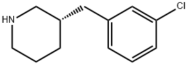 Piperidine, 3-[(3-chlorophenyl)methyl]-, (3S)- 结构式