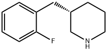 Piperidine, 3-[(2-fluorophenyl)methyl]-, (3S)- 结构式