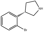 (3S)-3-(2-bromophenyl)pyrrolidine 结构式