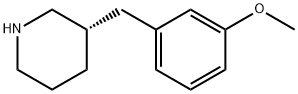 Piperidine, 3-[(3-methoxyphenyl)methyl]-, (3S)- 结构式