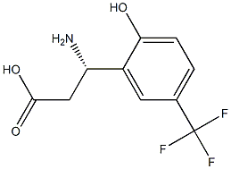 (S)-3-AMINO-3-(2-HYDROXY-5-(TRIFLUOROMETHYL)PHENYL)PROPANOIC ACID 结构式
