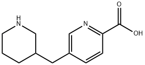2-Pyridinecarboxylic acid, 5-(3-piperidinylmethyl)- 结构式