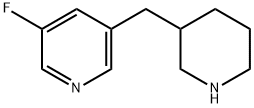 Pyridine, 3-fluoro-5-(3-piperidinylmethyl) 结构式